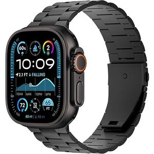iiteeology Titanium Ultra 3 Watch Band Compatible with Apple Watch Band 49/46/45/44mm, Lightweight Genuine Titanium Band for iWatch Ultra 2 Series 111, Black