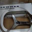 Lewmar Power Grip Boat Steering Wheel with 1/2" Welded Nut - 15.5" Diameter, Weather-Resistant Stainless Steel, Professional Knob with Ergonomic Finger Grips