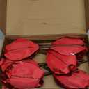 PRETYZOOM 6pcs Christmas Decorative Flowers Silk Red Xmas Decor Artificial Fake Flower for Tree Decoration