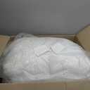 Bedsure Queen Size Comforter Set, White Soft Prewashed Bedding for All Seasons, 3 Pieces GentleSoft Warm Down Alternative Bed Set, 1 Lightweight Comforter (90"x90") and 2 Pillowcases (20"x26")