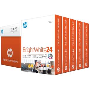 HP Printer Paper | 8.5 x 11 Paper | BrightWhite 24 lb | 5 Ream Case - 2500 Sheets |100 Bright | Made in USA - FSC Certified | 203000C