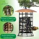 Songbird Essentials Copper Roof Suet Log Feeder