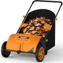 26" Push Lawn Sweeper, Grass & Leaf Collector with 3.8 cu. ft Large Capacity Hopper, Tool-Free Height Adjustment Yard Sweeper for Leaves, Grass Clippings, and Garden Debris