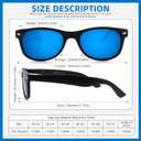 2 Pack Reader Sunglasses for Men Women Classic Rectangle Reading Glasses Outdoor Full Lenses Magnifying Eyewear UV Protection Black/Blue+1.25