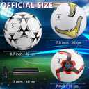 Tradder 4 Pack Soccer Ball with Pump Size 3 4 5 Deflated Soccer Ball for Outdoor Indoor Game Sport Practice Training Gift for Kid Youth Teen Adult Charity Donation