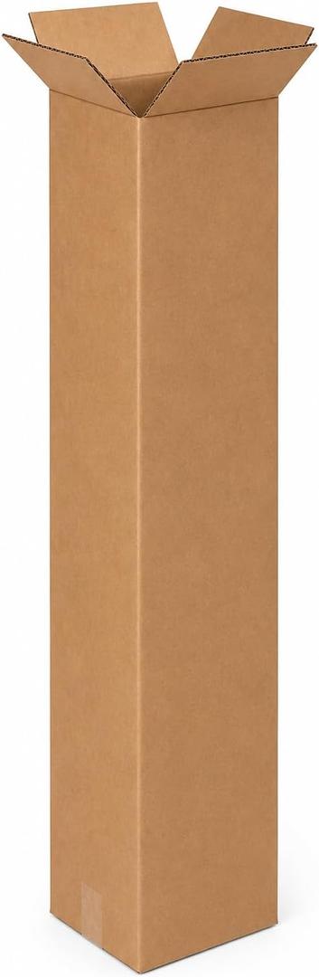 BOX USA Long Boxes Holds 65 lbs, 10x10x48 20-Pk for Shipping & Packing