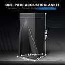 Portable Vocal Booth, Echo-Free Recording Booth Sound Proof Shield, Foldable Isolation Booth with Travel Bag for Voice Over, Podcasting, Music, Home Studio, 33 x 33 x 80 inches