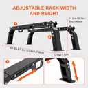 LMYYGOO Truck Ladder Rack, Universal Adjustable Bed Rack (48.4"-61.4" W x 11.8"-15.74" H) with 360 Internally Rotatable Brackets, Fits Toyota Tacoma, Ford Ranger, Chevy Colorado, Nissan Frontier