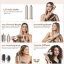 UKLISS 8in1 Hair Stylers- Powerful Air Styling & Drying System110,000 RPM Foldable Hair Dryer Brush & Multi Hot Air Styler Tool Set with Diffuser Auto-Wrap Curler for Curling Straightening Hair