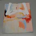 Chicimln Pastel Abstract Boho Tote Bag, Contemporary Minimalist Canvas Tote Bags for Women, Mid Century Modern Abstract Reusable Grocery Shopping Bags