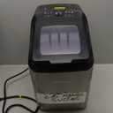 Silonn Ice Maker Countertop 44lbs/Day, Ice Cube Maker with Self-Cleaning, Stainless Steel Ice Machine with 2 Water Fill Options, Compact for Home Office Bar Party