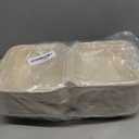 [50 COUNT]Harvest Pack 6 X 6" Compostable Clamshell Take Out Food Containers, PFAS FREE Square To go Containers with Lids, Heavy-Duty Disposable Bagasse Bento Cake Box, Eco-Friendly Sugarcane Fibers