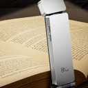 86lux Book Light, Rechargeable Clip-On LED Reading Light for Bed & Night Use - 3 Color Temperatures with Stepless Dimming, Ultralight Bookmark Design for Kids, Book Lovers