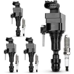 UF491 Ignition Coil & XP5263 Double Iridium Spark Plug for Buick Regal Verano Lacrosses/Chevy Cobalt Equinox Malibu Orlando HHR/GMC Terrain/Pontiac G5 G6/Saturn Replaces#UF645 D522C C1552 12638824