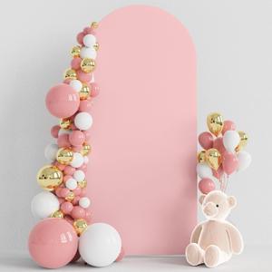 Wokceer 6FT Wedding Arch Cover Spandex Fitted Wedding Arches Stand Covers Round Top Blushing Pink Chiara Arch Cover for Birthday Party Ceremony Banquet Decoration