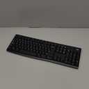 Logitech K270 Wireless Keyboard for Windows, 2.4 GHz Wireless, Full-Size, Number Pad, 8 Multimedia Keys, 2-Year Battery Life, Compatible with PC, Laptop, Black, (1 Pack)