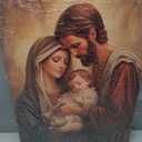 KPLUNDO Holy Family Canvas Wall Art Catholic Art Jesus and Virgin Mary Picture Christian Painting Print for Living Room Bedroom Home Decor Frame,16.00x24.00 inch
