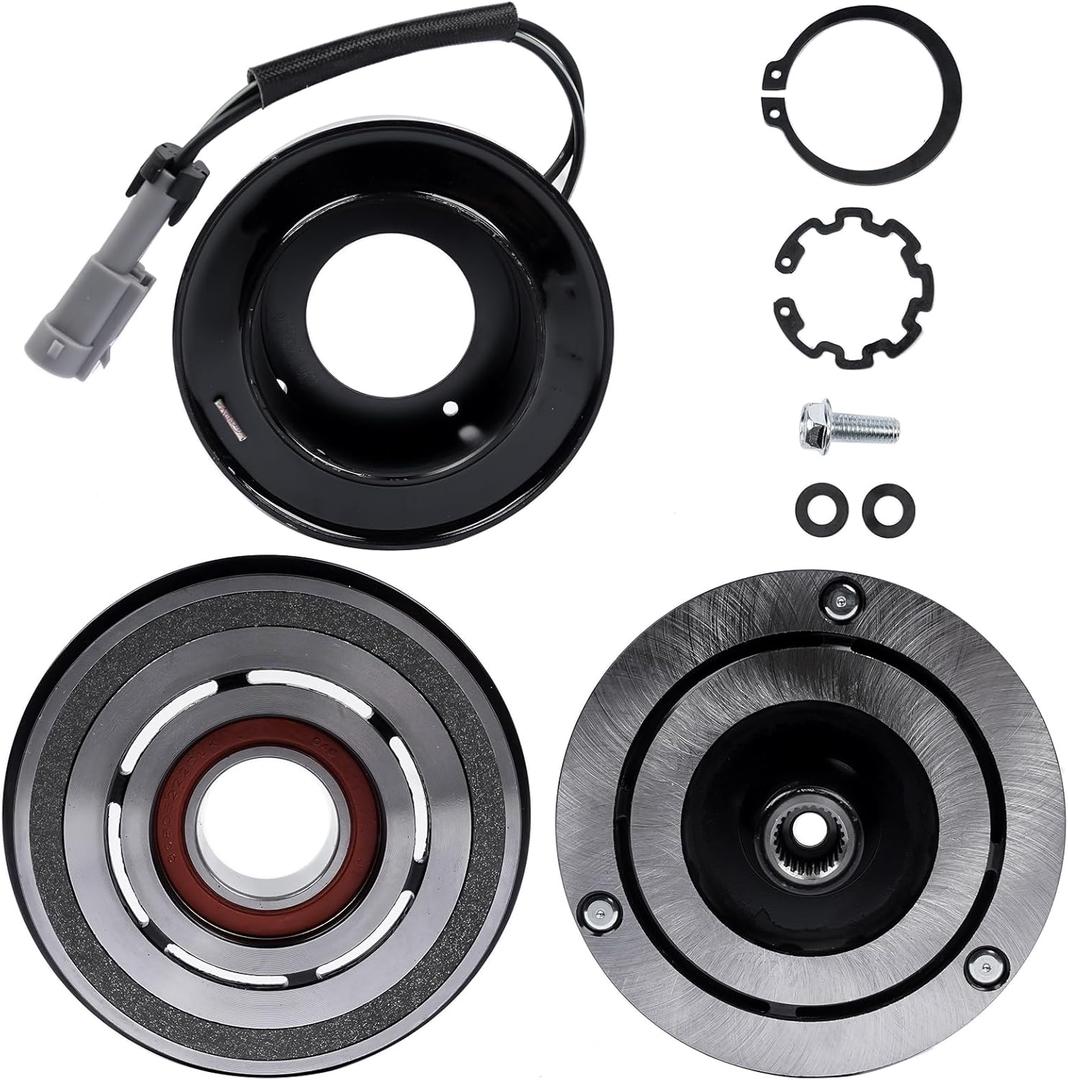 AC Compressor Clutch Kit Replacement for Chevy Avalanche Silverado Suburban GMC Savana Sierra Yukon Cadillac Escalade Hummer H2 H3 5.3L 6.0L 6.2L