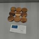 Lipper International Acacia Wood Dotted Trivet for Pots, Pans, and Hot Dishes, 8" x 8" x 1/2"