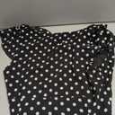 Aopwsrlyi Women Polka Dot Mini Dress Ruffle Sleeveless V Neck Back Tie Up Layered Summer Tank Dress (Black, M)