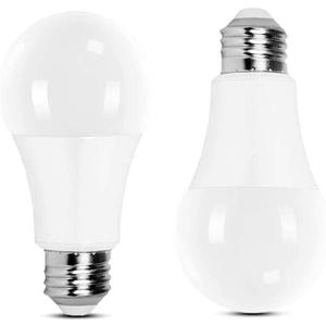 LEONC Design Light Bulbs, Dimmable LED Light Bulbs, 1200 Lumens, 12W(120W Equivalent), UL Listed, 2700K(Warm White), A19/E27 Base, with 3 Levels Brightness, Without Dimmer, Standard Replacement, 2pcs