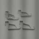 Maitys Plastic Storage Hooks, 4 Pieces Multi Hanging Organizers for Coats, Towels, Bags, Hats, Scarves (White)