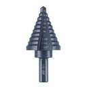 10 Sizes Step Drill Bit for Metal Sheet, 1/4 to 1-3/8 Inches High Speed Steel Drill Cone Bits for Hole Drilling Cutting, HSS Multi Size Hole Stepped Up Unibit