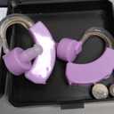 Premium Listening Set of 2 Small BTE Amplifiers Personal Audio Headphones Pair Device Daily Living Sports and Outdoors (Purple)
