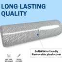 Cervical Neck Roll Pillow, Foam Round Bolster Pillow, Cylinder Pillows with Removable Washable Cover for Sleeping, Bed, Legs, Back, Yoga, Travel, Home, Office (Gray Style 1, 4inch H X 17inche L)