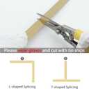 Peel and Stick Metal Molding Trim, Self-Adhesive Stainless Steel for Wall, Fireplace, Mirror Edging and Craft Decoration (Brushed Gold, 20ft x 0.6in)