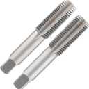2pcs M18x1.5 Tap, M18 Metric Thread Tap Right Hand Thread Tapping Tool, HSS Thread Milling Taps (M18 x 1.5, Taper & Plug Tap)