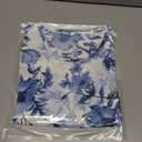 CRAZY GRID Women's Shirts Summer Casual Crewneck Ruffle Short Sleeve Blouses Cute Floral Print Tunic Tops (Blue, S)