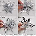 CNUSER Winter Wonderland Snowflakes Party Decorations 3D Card Hanging Paper Centerpieces for Christmastree/New Year/Baby Shower/Wedding Party (Mirror Silver)