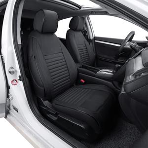 EKR Civic Seat Covers Custom Fit for Honda Civic(Sedan) 2019 2020 2021 Sport(Rear Split No Armrest),Waterproof Leather Car Seat Cover Full Set,Faux Leather(Black)