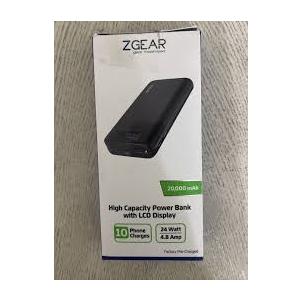 ZGEAR 20,000 mAh High Capacity Power Bank With LCD Display