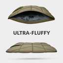 UZBL Puffy Laptop Sleeve 13-14 inch, Puffer Laptop Carrying Case for Women, Pillow Case Compatible for MacBook Air M3 2024 M2 M1, MacBook Pro 13 in 14 in, Diamond Stitched Sleeve (Khaki)