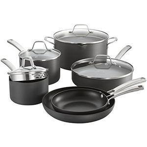 Calphalon Classic Nonstick Cookware Set, 10-piece, Grey (1945597)