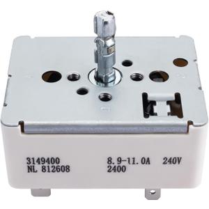 SuperDi 3149400 3148954 WP3149400 3148953 Infinite Range Switch Fits for Whirlpool Am-Ana Range Switch Stove Parts 9148953, 311859, 310180, PS11740783, WP3149400VP, ES9400, 3149404, 812608