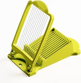 Luncheon Meat Slicer, Durable, Quality Stainless Steel 11 Wires for 12 Thinner Slices, Certified Safety, Slice Meats (Green)
