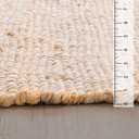 HOMEMONDE Hand Woven Jute Cotton Area Rug 6' x 9' ft Rectangle Natural Farmhouse Rug - Rustic Vintage Boho Decor Rug for Living Room, Bedroom, Dining Room