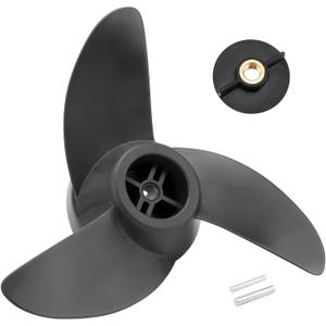 For MotorGuide Propeller 3 Blade Machete Compatible with MotorGuide 3.5" Motor Diameters, Machete III Black 3-Blade Prop Replacement Fit for MotorGuide R3 55lb,W55,Xi5 36v,75 Wireless Trolling Motor