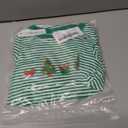 ZAXARRA Baby Christmas Sweatshirt Romper Striped Waffle Knit Jumpsuit Christmas Tree Embroidery Cute Boy Girl Holiday Outfit (0-3 Months, Green)