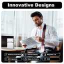 5 x Cigarette Case, Brushed Aluminium with Magnetic, Up to 20 Cigarettes for 85mm King Size (Silver)