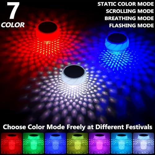 (1) Blansong Solar Pool Chlorine Floater Adjustable Release Swimming Pool Chlorine Tablet Floater with Color Changing Floating Dispenser with Romote Control and Timer IP68 Waterproof (1)