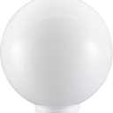 Aspen Creative 28002-21, 8" White Acrylic Replacement Lamp Post Globe with 3-1/4" Threaded Neck