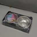 COMESOON Elevated Dog Bowls for Small Medium Dogs, 3 Height Adjustable Raised Stand with 2 Thick 6" Stainless Steel Food Bowls, Non-Slip Feeder Adjusts to 2.75", 6", 7.5", Black