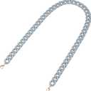 uxcell Acrylic Purse Strap, 35.4 Inch Matte Bag Chain Shoulder Purse Clutches Strap Replacement Bag Chain with Buckle for Handbag, Shoulder Bag Crossbody, Gray