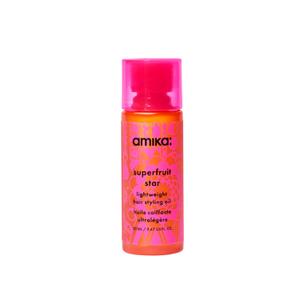 Amika Superfruit Star Lightweight Hair Styling + Heat Defense Oil | Heat Protection, Strengthen + Reduce Breakage, Smooth Frizz, Add Glossy Shine | For All Hair Ttypes (0.67 Fl Oz (Pack of 1))