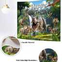 Mocsicka 7x5ft Dinosaur Birthday Backdrop Jurassic Party Decorations for Boy Dino Theme Photography Background Supplies (Green, 7x5ft(82"x60"))