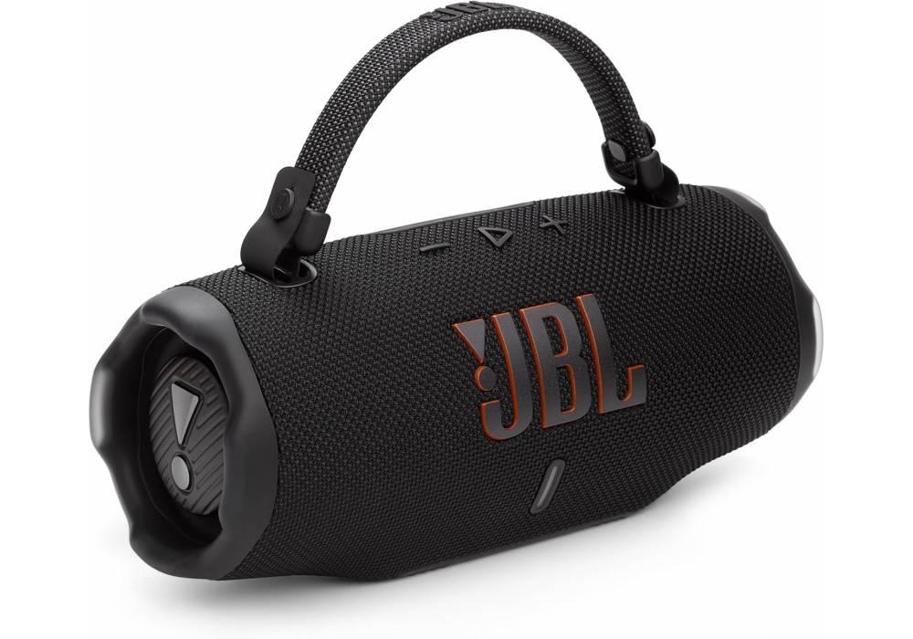 JBL Portable Waterproof & Drop-Proof Bluetooth Speaker, Bold Pro Sound with AI Sound Boost, 28Hrs of Playtime, Built-in powerbank & Comes with a Sturdy/Removable Carrying Strap (Black) 11 inch